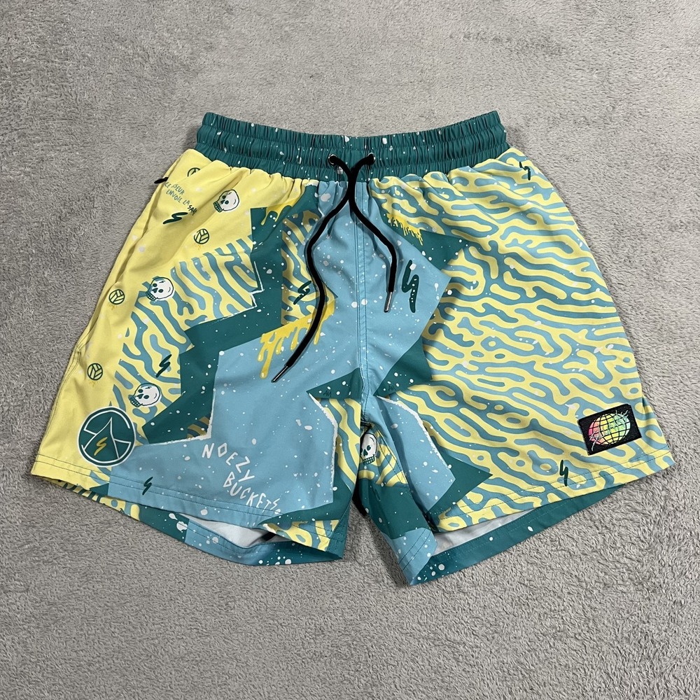 Slunks Shorts Mens Small Lined Volleyball Beach Athletic Performance Swim